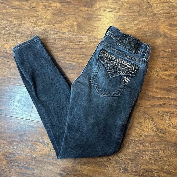 Miss Me Denim - Women’s Miss Me black distressed skinny jeans size 28